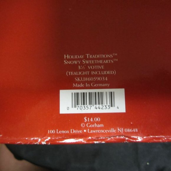 GORHAM CRYSTAL 2004-2010, VOTIVE HOLDER, HOLIDAY TRADITIONS, SNOWY SWEETHEARTS - Picture 7 of 8